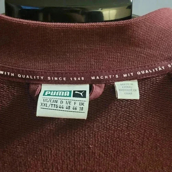 Burgundy Puma Tracksuit Jacket - Picture 3 of 3